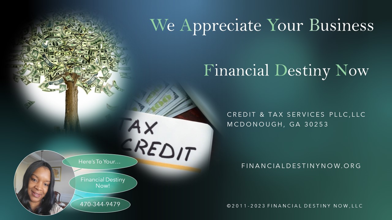 We Appreciste Your Business Financial Destiny Now
